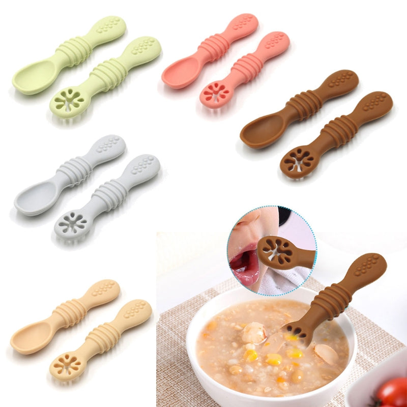 Miniware Silicone Baby Spoon for Training - BPA Free Baby Utensils