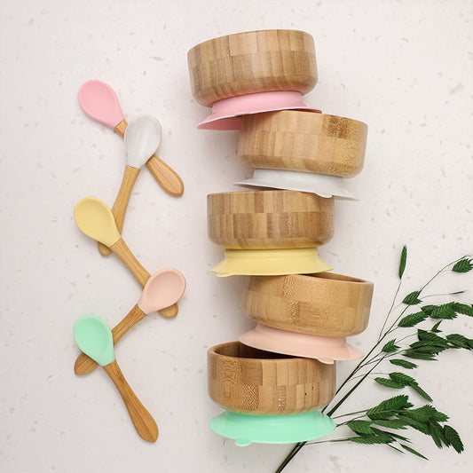 Bamboo + Silicone Dinner Set
